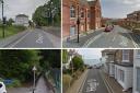 Clockwise from top left, Church Path, East Cowes, Well Street, Ryde, Seaview High Street, Spring Lane, Carisbrooke