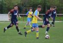 Newport's Sonny Myram in action against Frimley Green earlier this month
