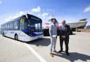 James Eustace, First Solent's commercial director, and Neil Chapman, Hovertravel's managing director