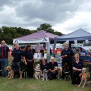 TrackAdog volunteers at a fundraising event.
