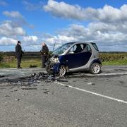Police update after two vehicle crash involving Smart car