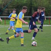 Newport's Sonny Myram in action against Frimley Green earlier this month