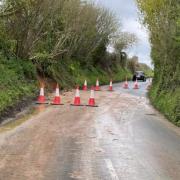 The landslip on Niton Road cleared up