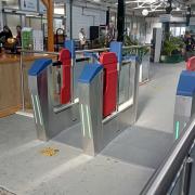 Check-in gates at Wightlink's Ryde Pier Head Terminal.