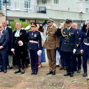 The commemoration event on Cowes Parade.