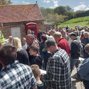 The auction at Calbourne Water Mill.