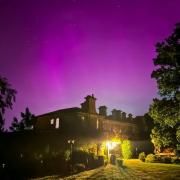 Northern Lights over Albert Cottage in East Cowes.