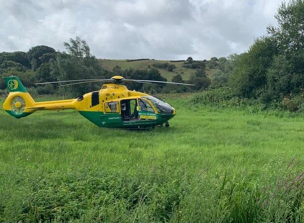 The Hampshire and Isle of Wight Air Ambulance at Alverstone. Picture by Daniel Parker.
