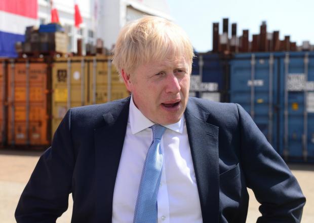 Isle of Wight County Press: Boris Johnson in East Cowes in 2019.