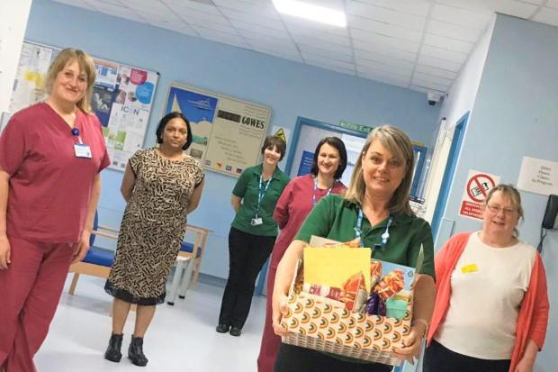Isle of Wight NHS Trust workers received hampers from the Wight Angels appeal.