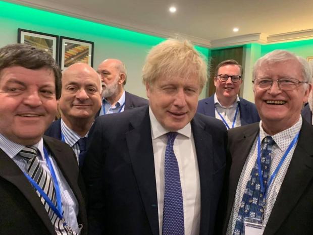 Isle of Wight County Press: Isle of Wight councillors with Prime Minister Boris Johnson, when they were assured of an Island Deal 