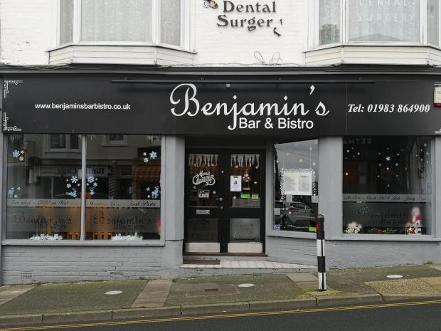 Isle of Wight County Press: Benjamin's Bar and Bistro in Shanklin.