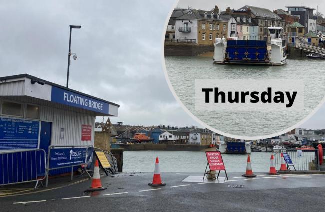 The chain ferry will be out of action for a time today.
