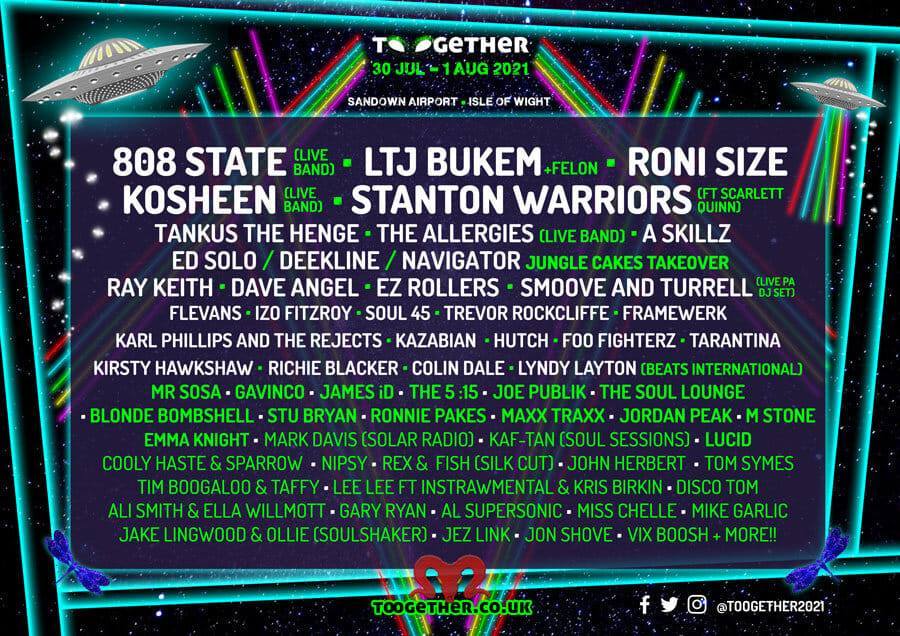 Toogether festival 2021 lineup.