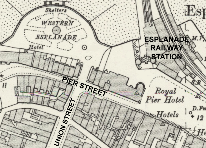 The hotel and Esplanade in a 1907 OS map.