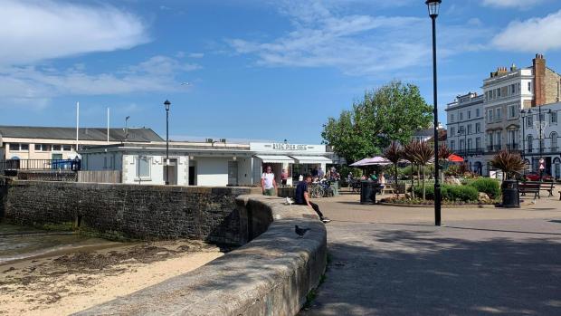 Isle of Wight County Press: The toilets and cafe at Western Gardens which are set to be demolished.