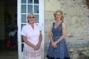 Elizabeth Peace, left, at a High Sheriff tea party with Susie Sheldon.