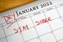 Dry January 2022 calendar. Credit: PA