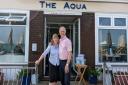James and Annette Blanchett outside their life's work - The Aqua hotel in Shanklin on the Isle of Wight.