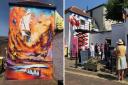 Jim Vision's mural in Cowes, created for Cowes Fringe.