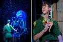 Harrison Hardup and a giant octopus! In Peter Pan Forever by Apollo Youth Theatre.