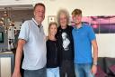 From left: Michael  Paine, Emma  Paine, Brian May and Josh Paine.