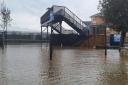 Flooding on Ryde Esplanade on Wednesday.