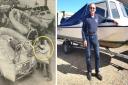 Mike Brackenbury has been celebrating 60 years in the marine industry — pictured in Aberdeen in the 1970s and recently at his boatyard in Bowcombe.