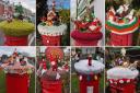 Island Christmas postbox toppers