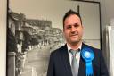 A  victorious Ed Blake, who won an Isle of Wight Council by-election for the Conservatives