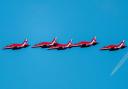 Red Arrows over the Isle of Wight. Picture by Les Lockhart of the Isle of Wight County Press Camera Club.