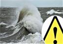 Winds are expected to create some big waves along stretches of the Isle of Wight coastline say the Met Office.