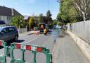 A burst water main is reportedly causing damage to the main Nettlestone road this afternoon (Tuesday).