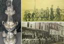 Cheverton's cycle shop in Newport, Isle of Wight; The Cheverton family, and the Springfield Trophy won by W.M.V. Webber.