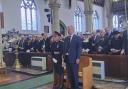 HM Lord-Lieutenant, Mrs Susie Sheldon and husband Jamie Sheldon, at the Minster service.