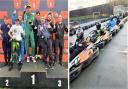 All the drivers (including podium heroes) after round three of the winter series of the Wight Karting Rental Kart Championship held in Ryde.