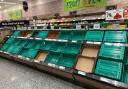Empty shelves in Morrisons in Newport recently.