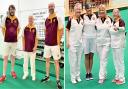 The men's triples and the ladies' fours of the Isle of Wight Indoor Bowls Club who qualified for the National Championships at the weekend.