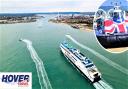 Two hovercraft from the Island escorted a brand new Brittany Ferries ship into Portsmouth.