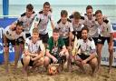 The Isle of Wight Beach Soccer Team, last season's national champions.