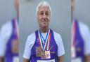 Steve Davis with his two bronze medals from The British Masters Winter Throws Championship