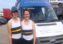 Stella Baisley and Chloe Hughes, who won the Ladies Junior Pair at the Coalporters Regatta.