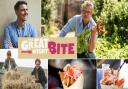 From bottom right, clockwise, Nunwell Home Farm, Chris Bavin, Hugh Fearnley-Whittingstall ahead of The Great Wight Bite.