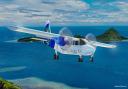 Britten-Norman BN2 Islander inflight over Torres Strait.
