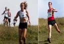 Lorna Gaffney, of Loughton AC, descending St Boniface, and Harold Wyber, of Serpentine Running Club, in the same descent
