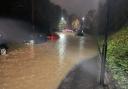 Flooded Sylvan Drive in Newport