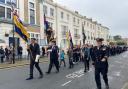 Last year's Remembrance Day parade in Ryde town centre .