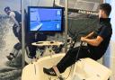 Isle of Wight sailor Arthur Farley, using the simulator in East Cowes.