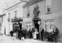 The Eight Bells on Carisbrooke High Street. In 1903, Mr Burt, the landlord, walked out of the front door to go into the yard next door. Then, as now, there was no pavement, and he was knocked down and killed by a boy riding his bike very fast.