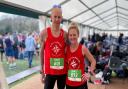 Dave Hunt and Carly Scoble at the Fleet Half Marathon